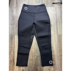 Zaggora HotPants Black High Waisted Neoprene Capri Leggings Workout Pants Small